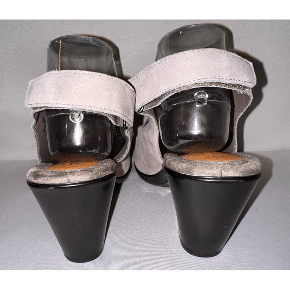 EURO Soft by SOFFT Size 10M Lgt Gray Suede Comfort Strappy VESTA Heels Sandals - Picture 6 of 9